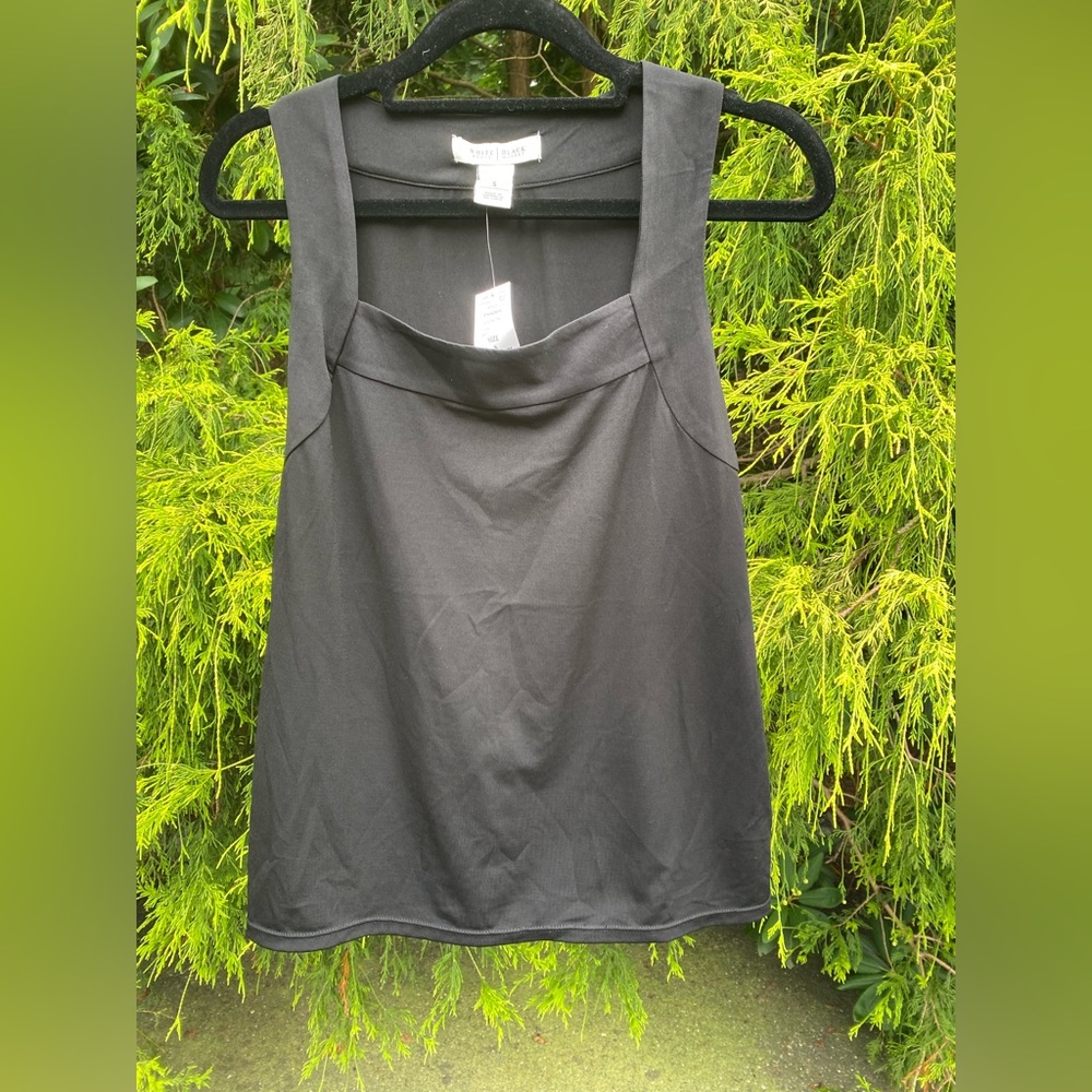 NWT White House Black Market Square Neck Dress Tank Top